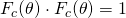 F_c(\theta) \cdot  F_c(\theta)  = 1